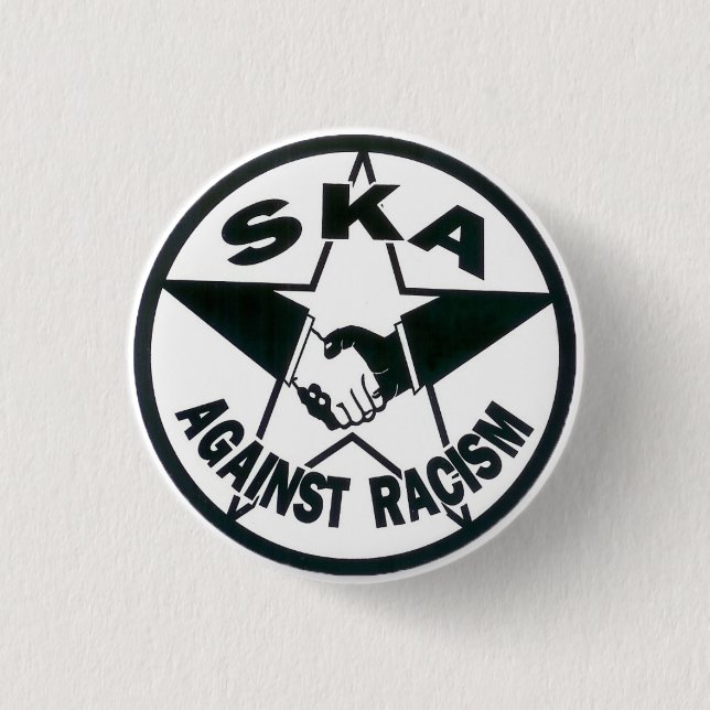Ska Against Racism 1 Inch Round Button (Front)