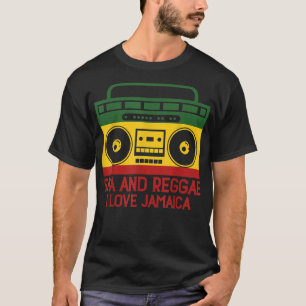 Ska And Reggae I Love Jamaica Music Jamaican 2856 T-Shirt