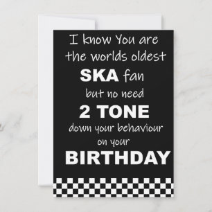 SKA Birthday humour card