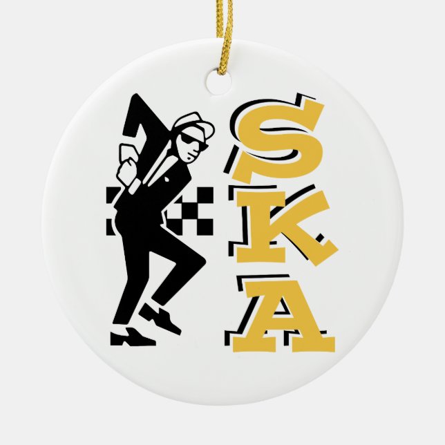 Ska Guy Ceramic Ornament (Front)