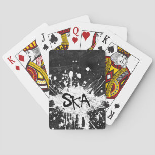 Ska music chequered old school punk rock 80's playing cards