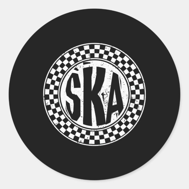 Ska Music Classic Round Sticker (Front)