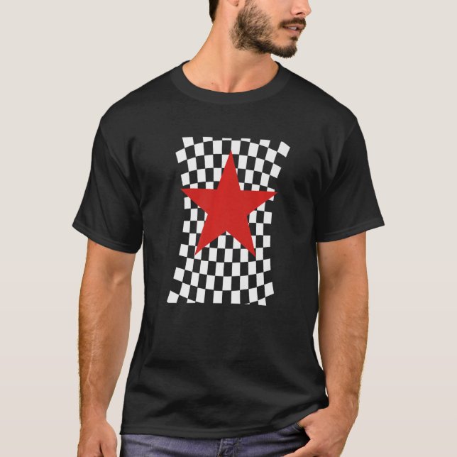 Ska Punk Check Pattern Premium T-Shirt (Front)