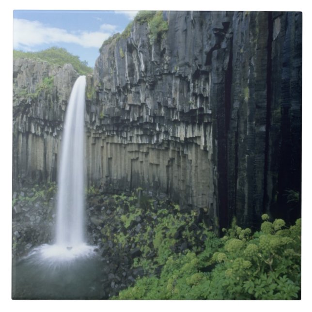 Skaftafell National Park, Svartifoss waterfall, Tile (Front)