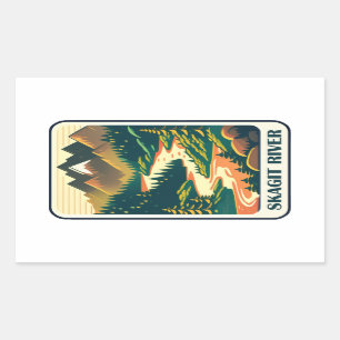 Skagit River Washington Colors Sticker