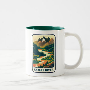 Skagit River Washington Colours Two-Tone Coffee Mug