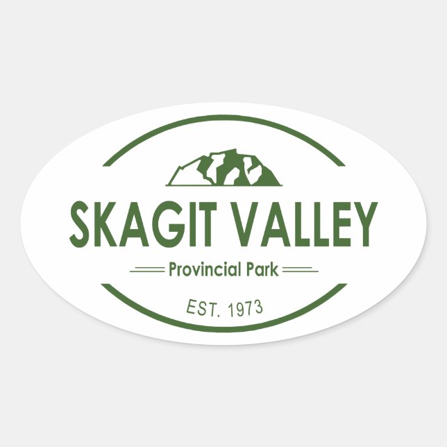 Skagit Valley Provincial Park Oval Sticker (Front)