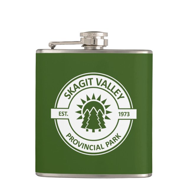 Skagit Valley Provincial Park Sun Trees Hip Flask (Front)