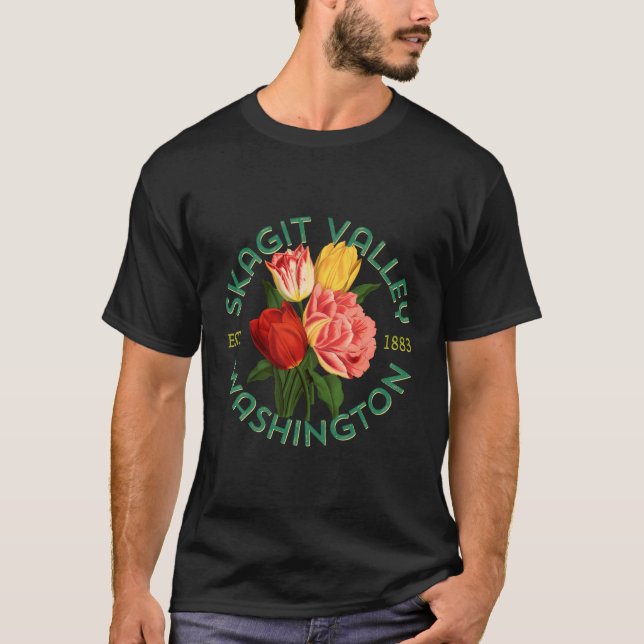 Skagit Valley Washington Spring Tulip Gardeners Fl T-Shirt (Front)