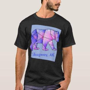 Skagway AK Galaxy Bear Abstract Geometrical Animal T-Shirt