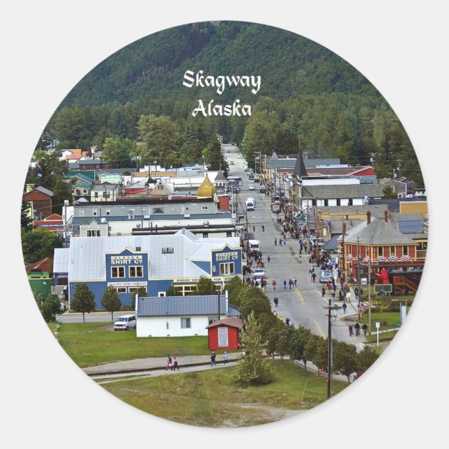 Skagway, Alaska photograph Classic Round Sticker (Front)
