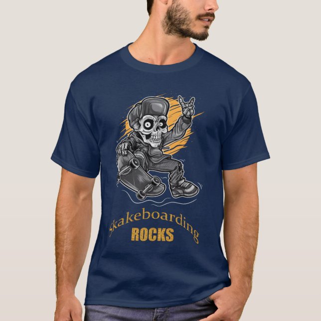 Skakeboarding Rocks vintage T-Shirt (Front)