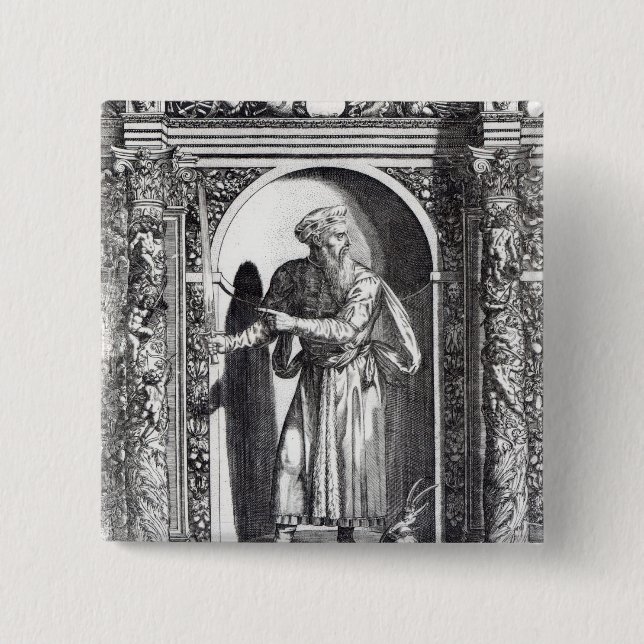 Skanderbeg 2 Inch Square Button (Front)