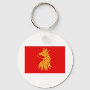 Skåne län flag keychain