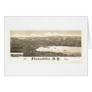 Skaneateles, carte panoramique de NY - 1884