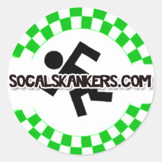 Skankin' (White) Classic Round Sticker (Front)