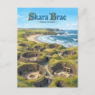 Skara Brae Scotland Postcard