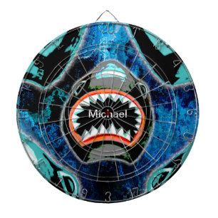 Skark Mania Funny Cartoon Illustration Dartboard