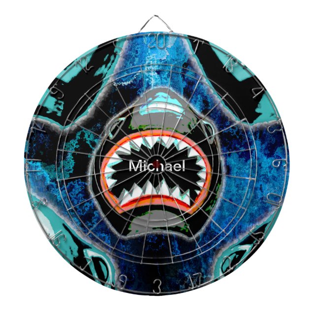 Skark Mania Funny Cartoon Illustration Dartboard (Front)