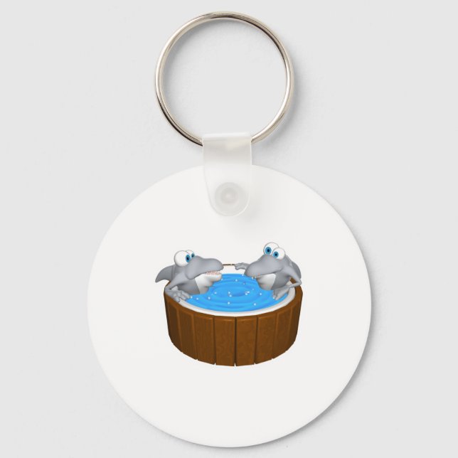skarks in hot tub keychain (Front)
