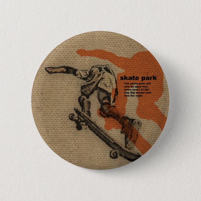 Skate 2 Inch Round Button (Front)