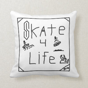 Skate 4 Life Throw Pillow