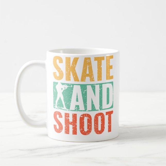 Skate And Shoot Biathlete Skiing Shooting Sport Bi Coffee Mug (Left)