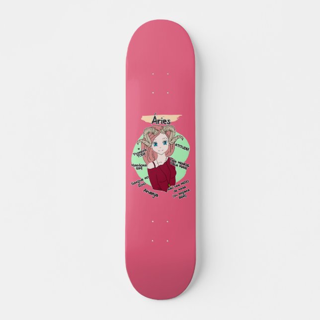 Skate Aries Sign Skateboard (Front)