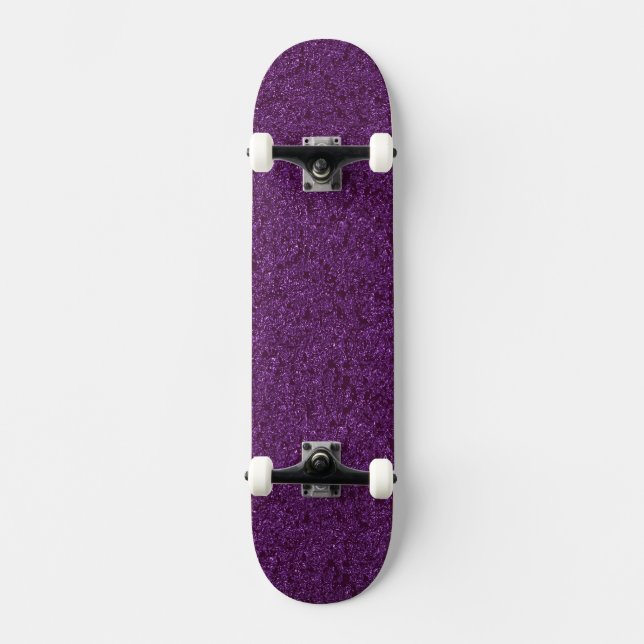 Skate Board Complete Purple Glitter Image (Front)