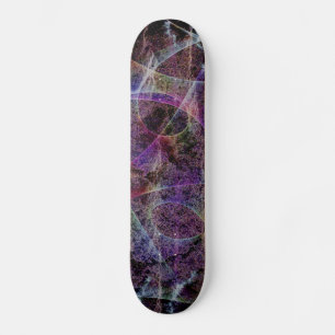Skate Board with Abstract Purple Design