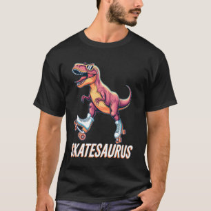 Skate Dinosaur Roller Skating T-Rex Dino Funny Rol T-Shirt