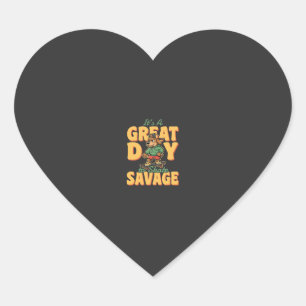 Skate Dog Great Day Savage Heart Sticker