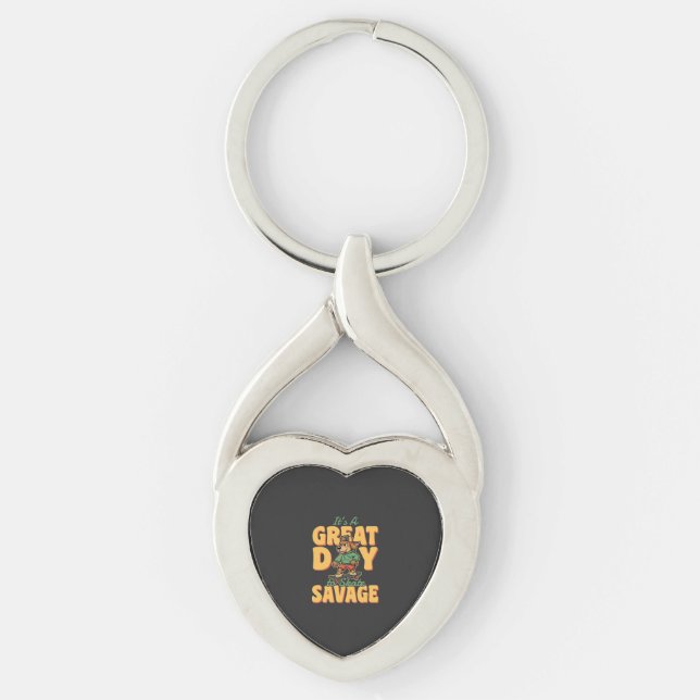 Skate Dog Great Day Savage Keychain (Front)