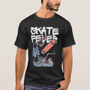 Skate Fever – Skeleton Skater Street Art Design T-Shirt
