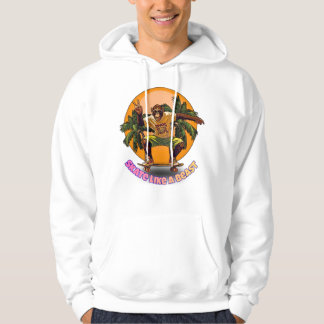 Skate Like a Beast Cool Chimpanzee Skater Design Hoodie