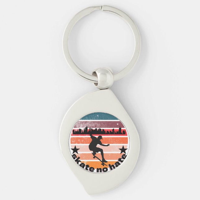 Skate No Hate Keychain (Front)