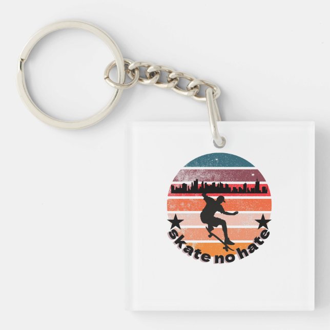 Skate No Hate Keychain (Front)