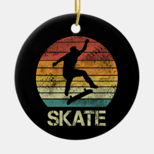 Skate Olli vintage design for skaters Ceramic Ornament