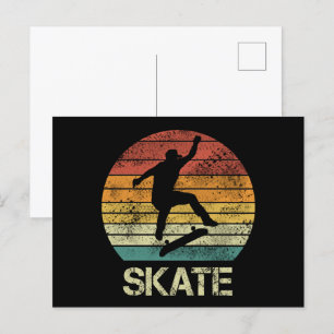 Skate Olli vintage design for skaters Holiday Postcard