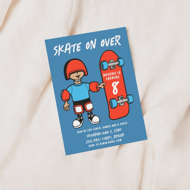 Skate on over Skateboarding Theme Party Invite (Creator Uploaded)