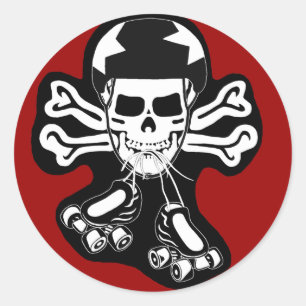 Skate or die classic round sticker