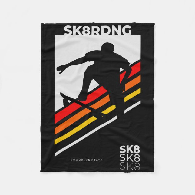 Skate Or Die  Fleece Blanket (Front)