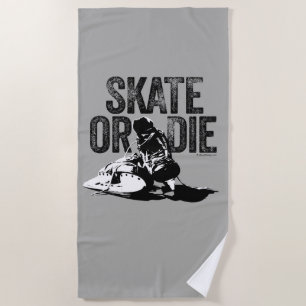 Skate Or Die (Hockey) Beach Towel