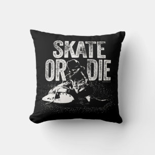 Skate Or Die (Hockey) Throw Pillow
