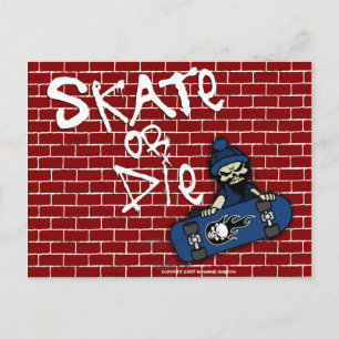 Skate or Die Postcard