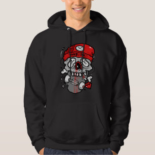 Skate or Die  Skater Board American Cool Graphic Hoodie