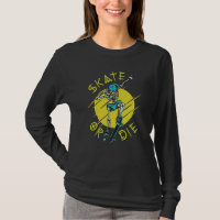 Skate or die Skeleton Skateboarder