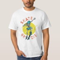Skate or die Skeleton Skateboarder