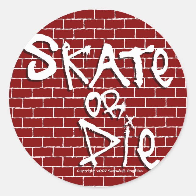 Skate or Die Stickers (Front)