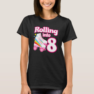 Skate P Y  8th Birthday  Roller Skating Birthday P T-Shirt